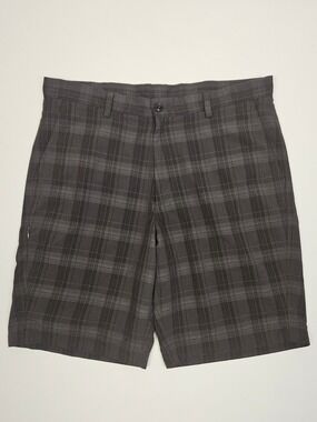 Haggar 1926 Grey Plaid Golf Shorts Men's Size 34